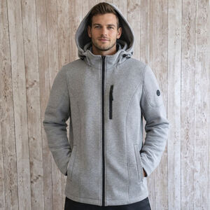 Men's Performance Gray Hooded Jacket size M
